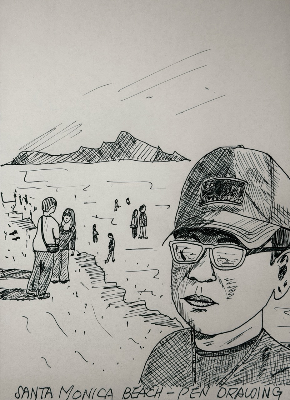 [펜드로잉] 3월의 LA 여행, 산타모니카 해변을 기억하며